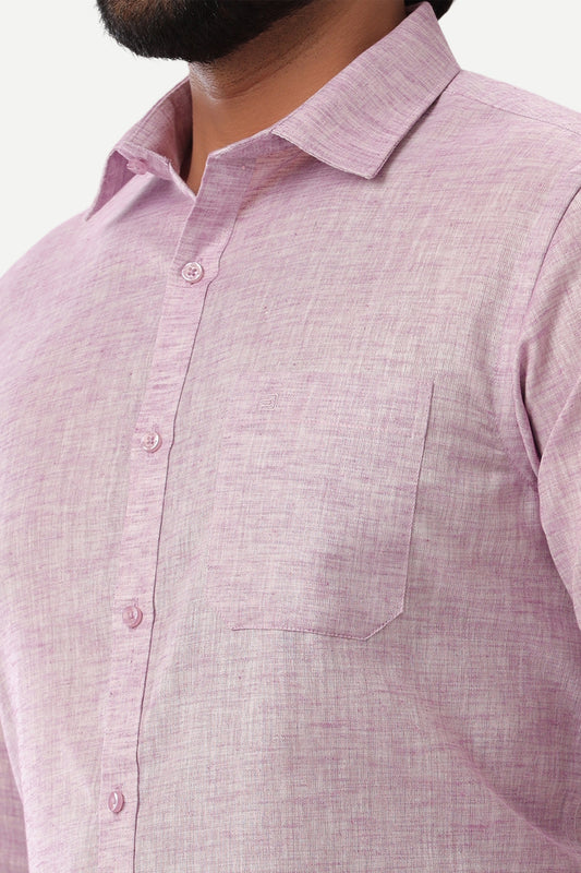 Linen Feel - Purple Formal Shirts For Men | Ariser