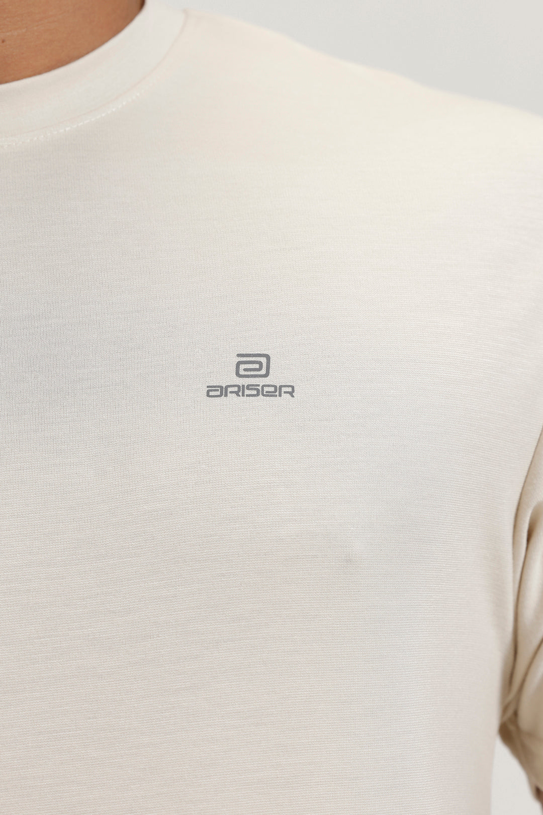 Off white athletic round neck T-shirt for men