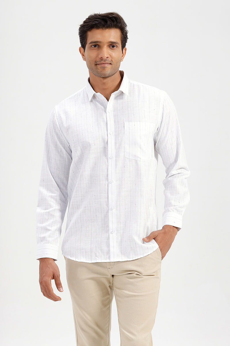 Men's Casual Poly Cotton Shirt