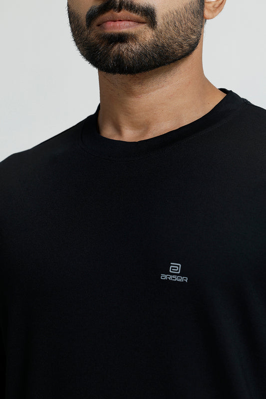 Ariser men’s solid Black sport T-shirt