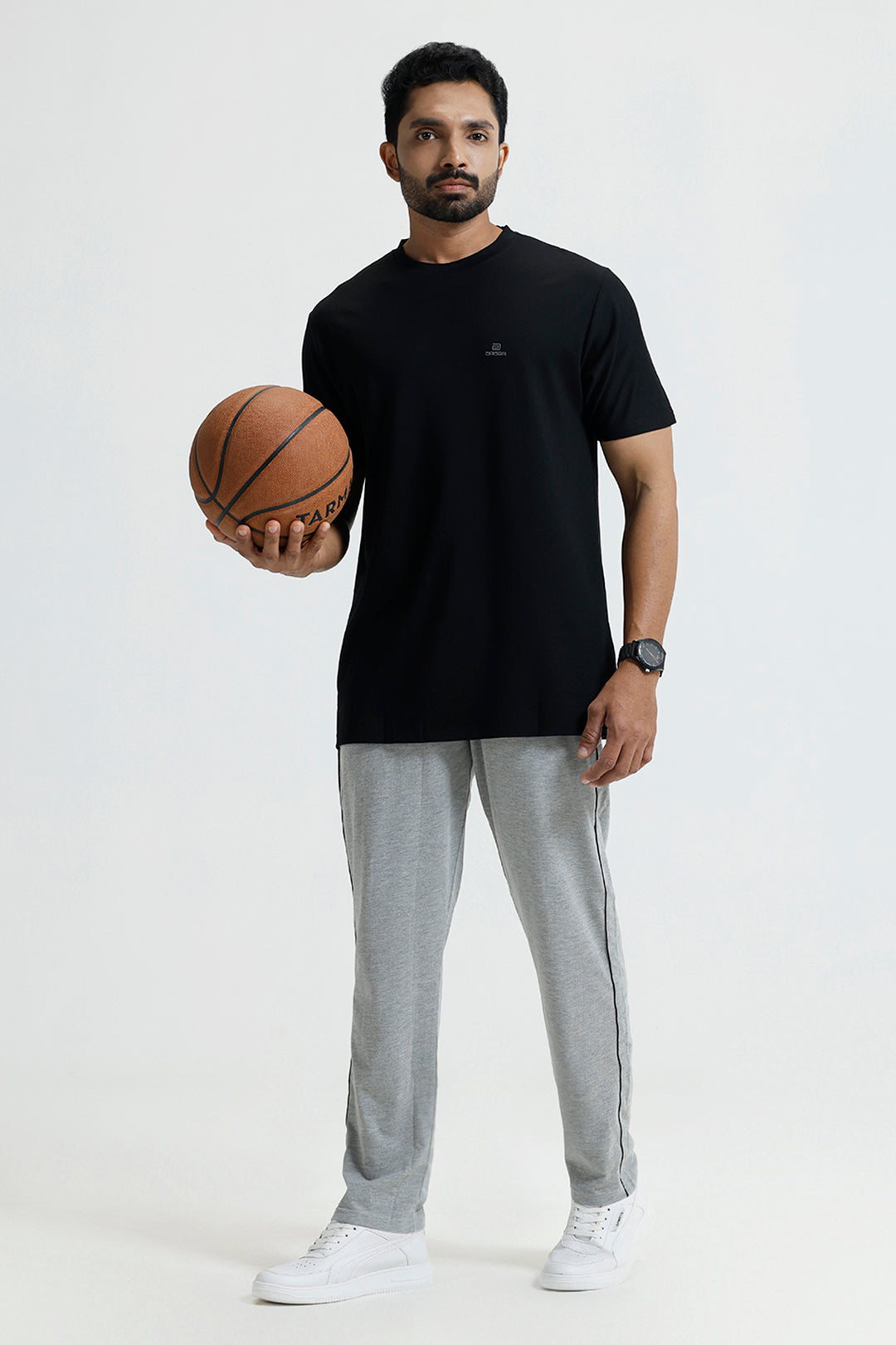 Stylish solid Black T-shirt for men by Ariser