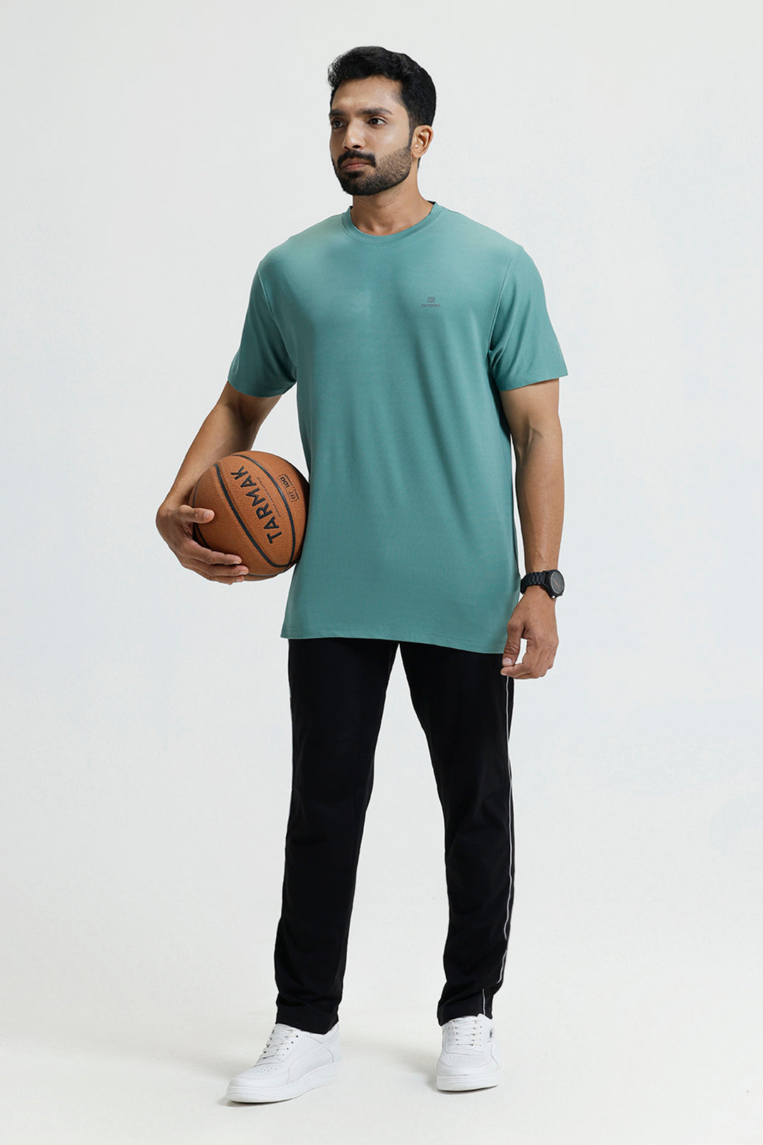 Stylish solid sea green T-shirt for men by Ariser