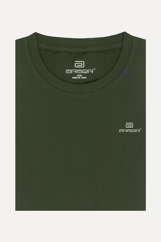 Green Round Neck T Shirts