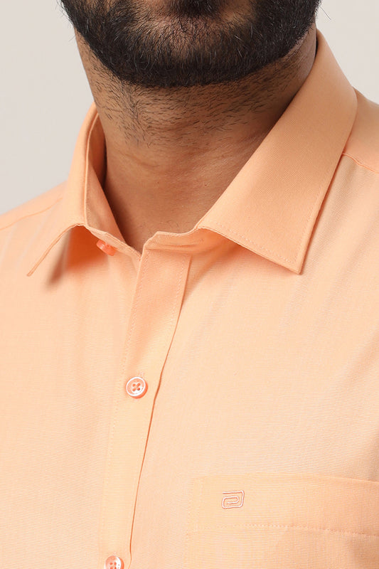 Super Soft -  Amber Orange Formal Shirts for Men | Ariser