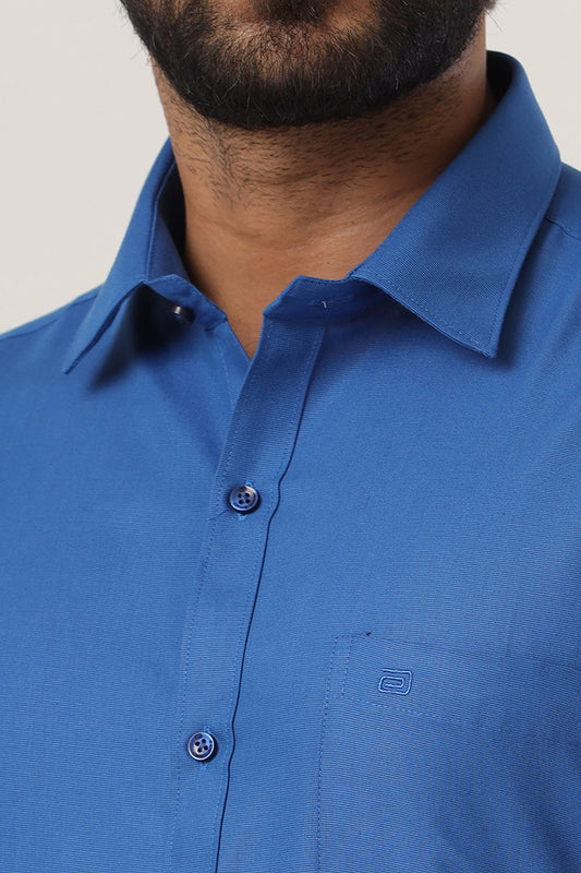 Super Soft - Pepsi Blue Formal Shirts for Men | Ariser