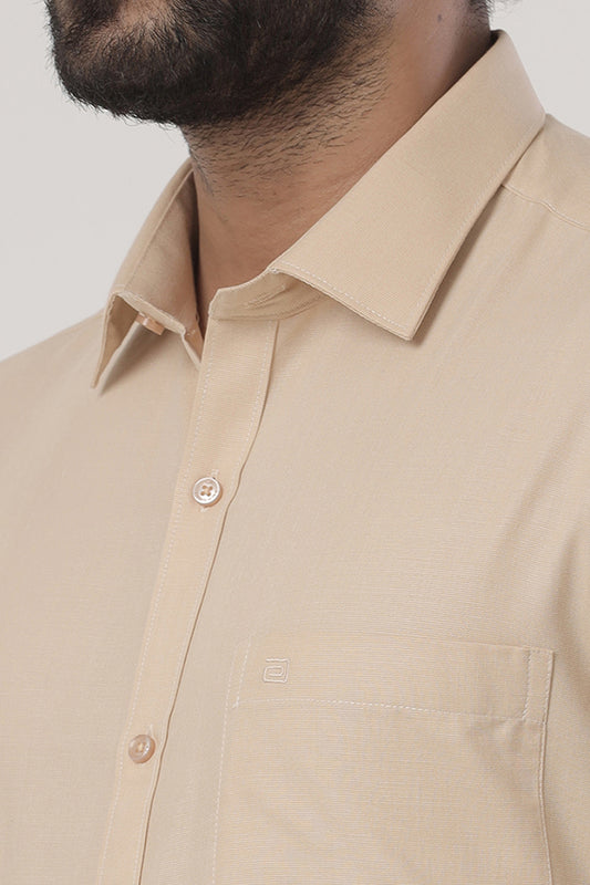 Super Soft - Tan Formal Shirts for Men | Ariser