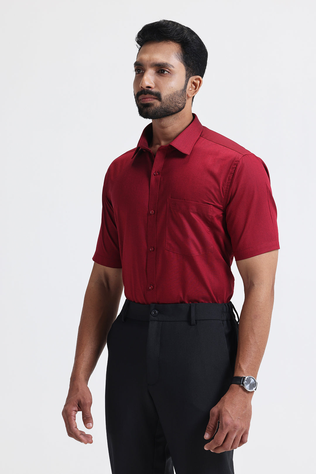 Trendy deep maroon shirts for business and events