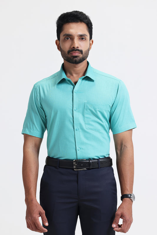 Ariser men’s aqua green cotton blend formal shirts