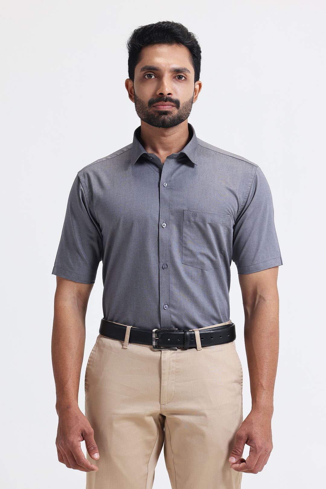 Ariser men’s gray cotton blend formal shirts