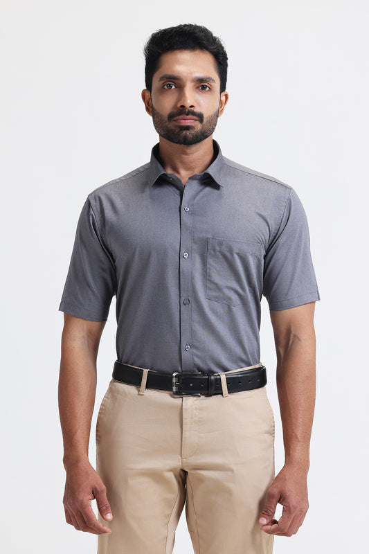 Ariser men’s gray cotton blend formal shirts