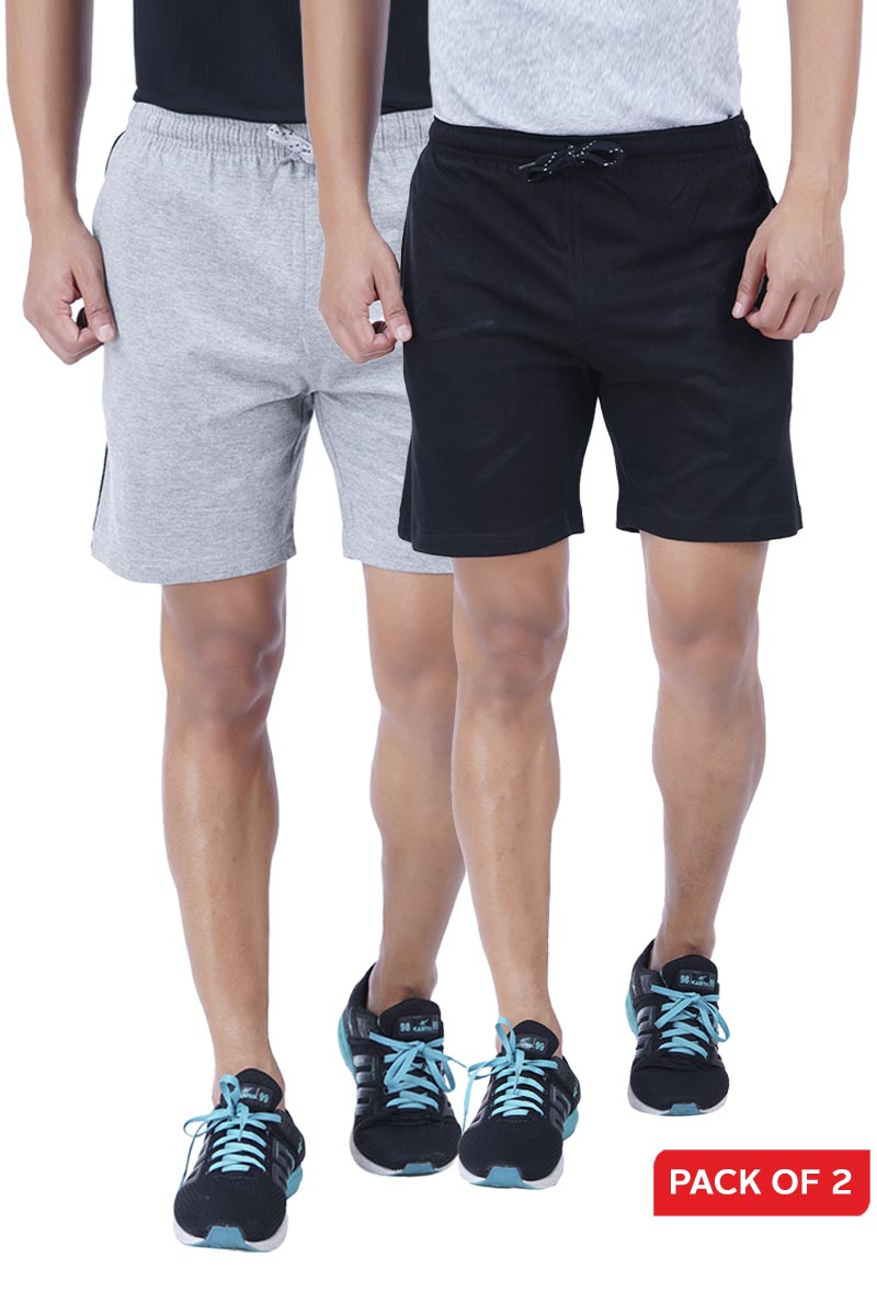 Shorts - Knitted Shorts For Mens Combo Pack Of 2 | Ariser