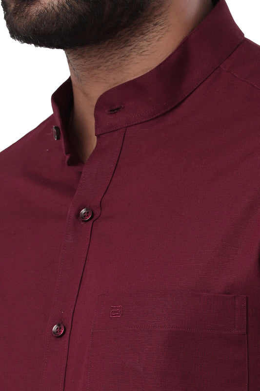 Neo - Maroon Formal Shirt For Men | Ariser