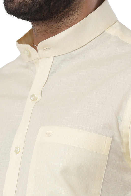 Neo - Light Yellow Formal Shirt For Men | Ariser