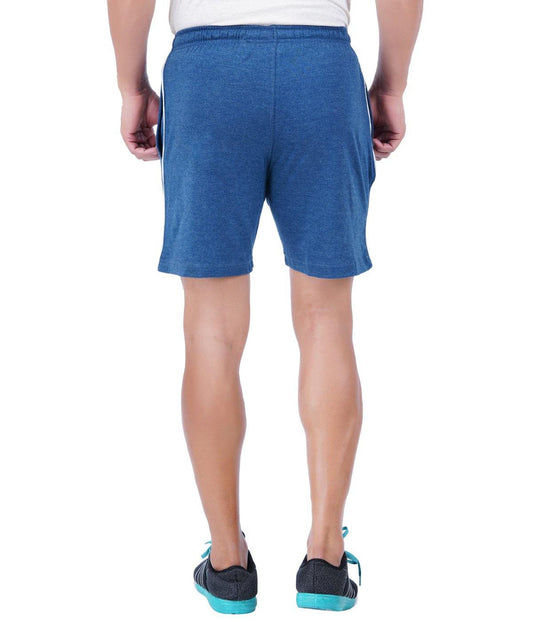 Shorts - Blue Knitted Shorts For Mens | Ariser