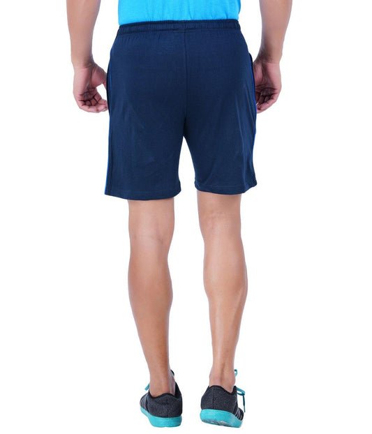 Shorts - Navy Blue Knitted Shorts For Mens | Ariser