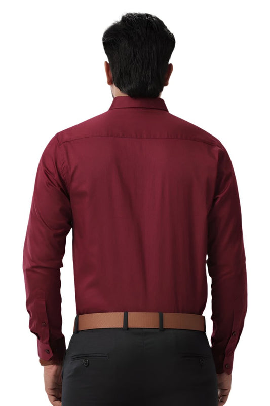 Monti - Maroon Formal Shirts for Men | Ariser