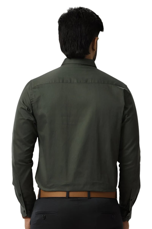 Monti - Army Green Formal Shirts for Men | Ariser