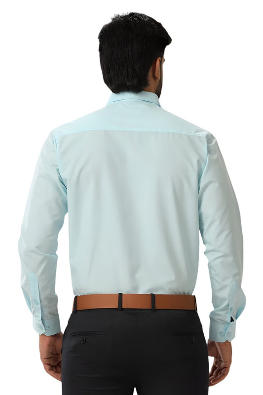 Denmark - Light Sky Blue Formal Shirts for Men | Ariser