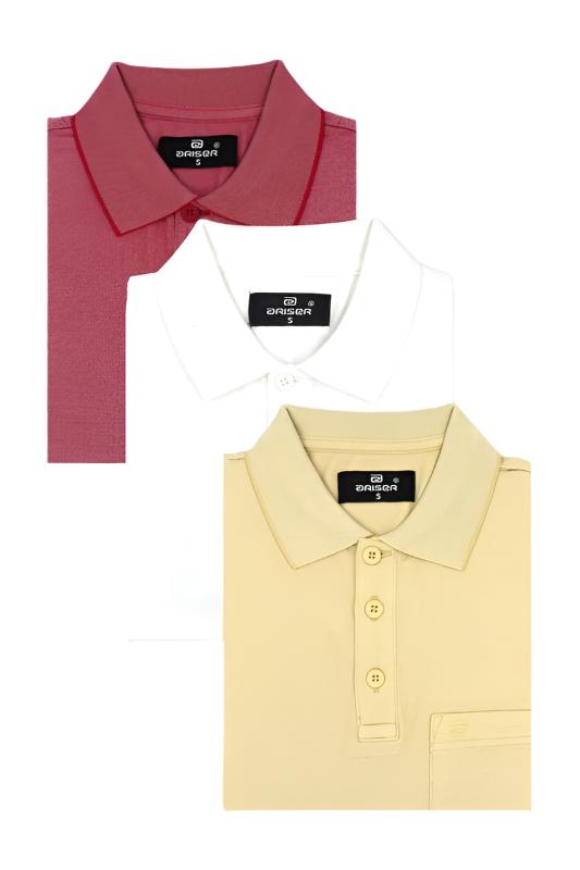 Golf Polo - Multicolor T-Shirts Pack Of 3 Combo For Men | Ariser