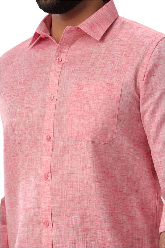 Linen Feel - Red Formal Shirts For Men | Ariser