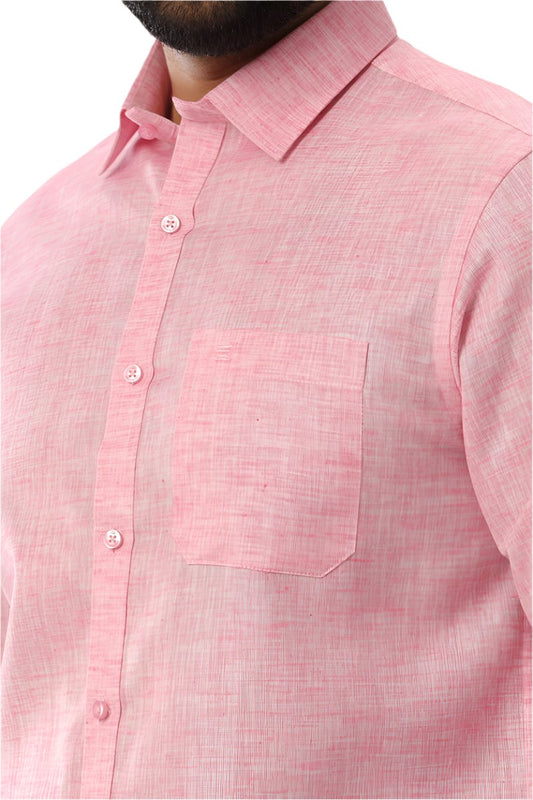 Linen Feel - Pink Formal Shirts For Men | Ariser