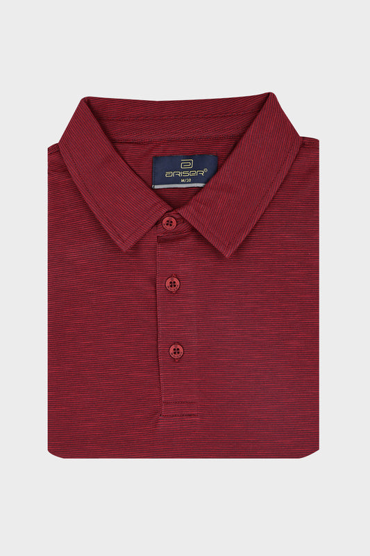 Kent Polo - Deep Red and Olive Sage Green Pocketless T-Shirts – Pack of 2 Combo for Men | Ariser