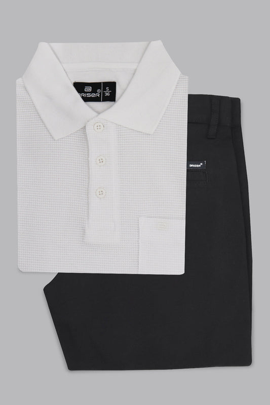 Waffle Polo Snow White T-Shirt