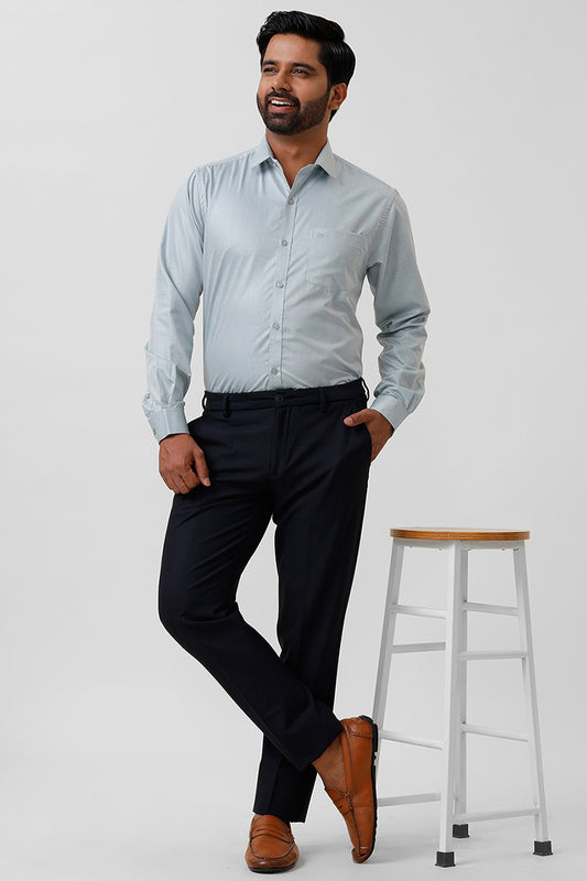 Tornado - Teal Blue Formal Shirts for Men | Ariser