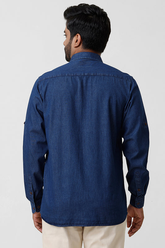 Denim - Dark Blue Casual Shirts for Men | Ariser