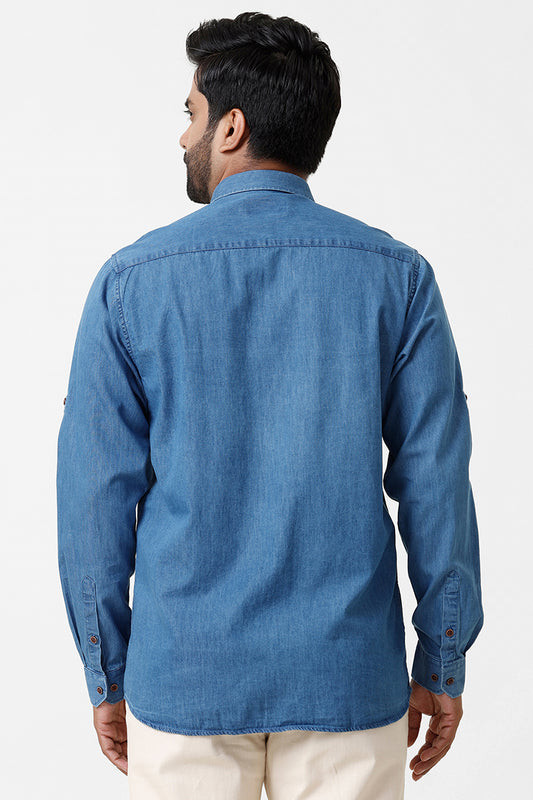 Denim - Light Blue Casual Shirts for Men | Ariser