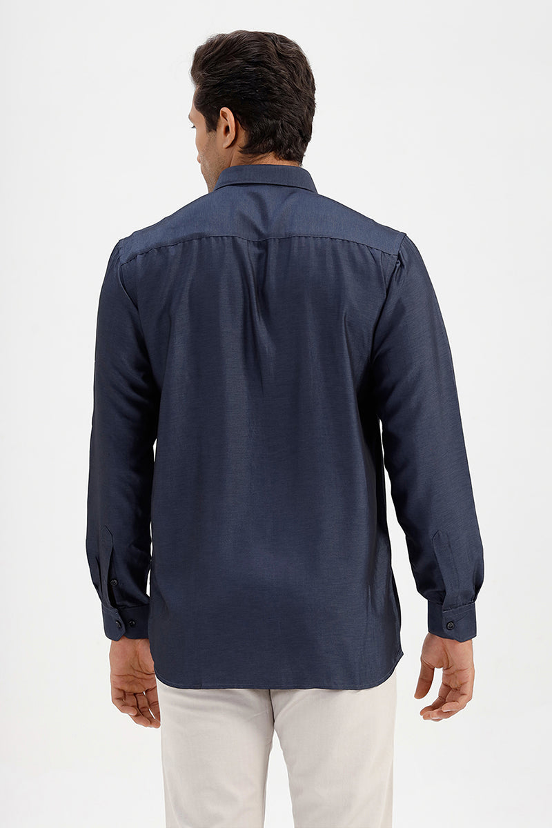 Charcoal Navy Formal Shirt
