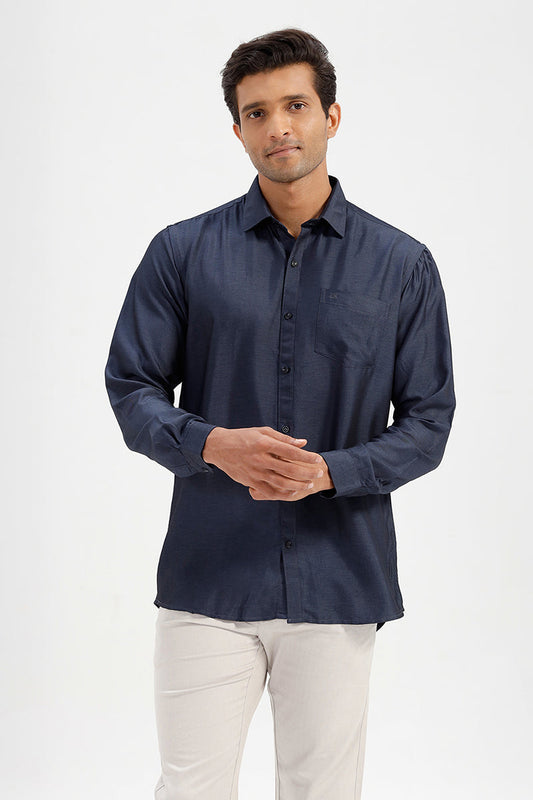 Charcoal Navy Formal Shirt for Men