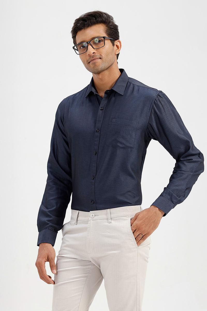 Charcoal Navy Formal Shirt