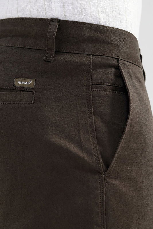 Basic Chino - Deep Army Green Trouser For Men | Ariser