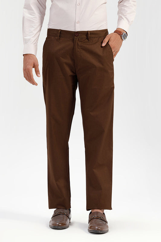 Lisbon Brown Formal Trousers for Men