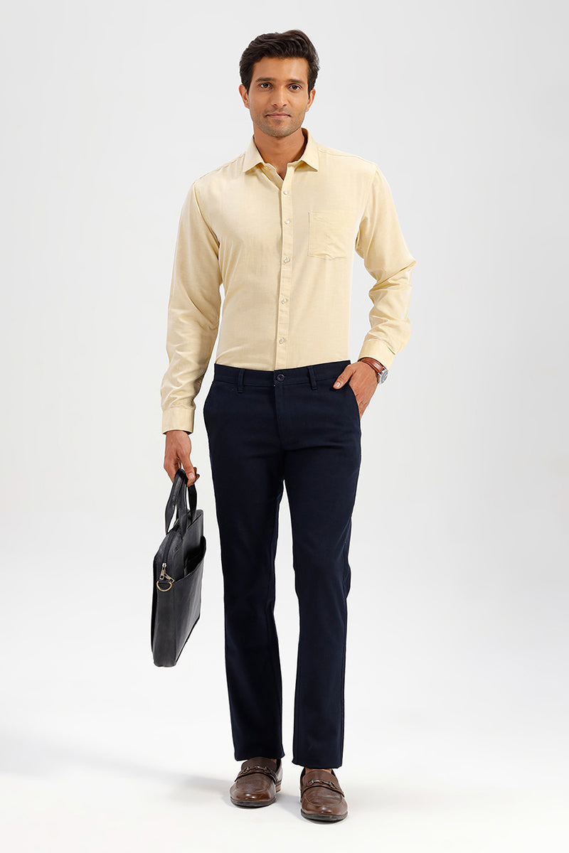 Cream Yellow Formal Shirt