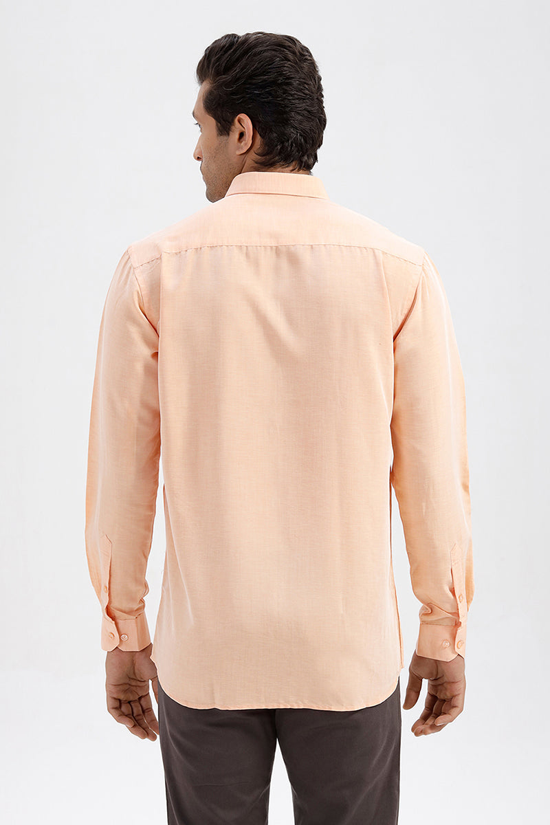 Peach Mens Formal Shirt