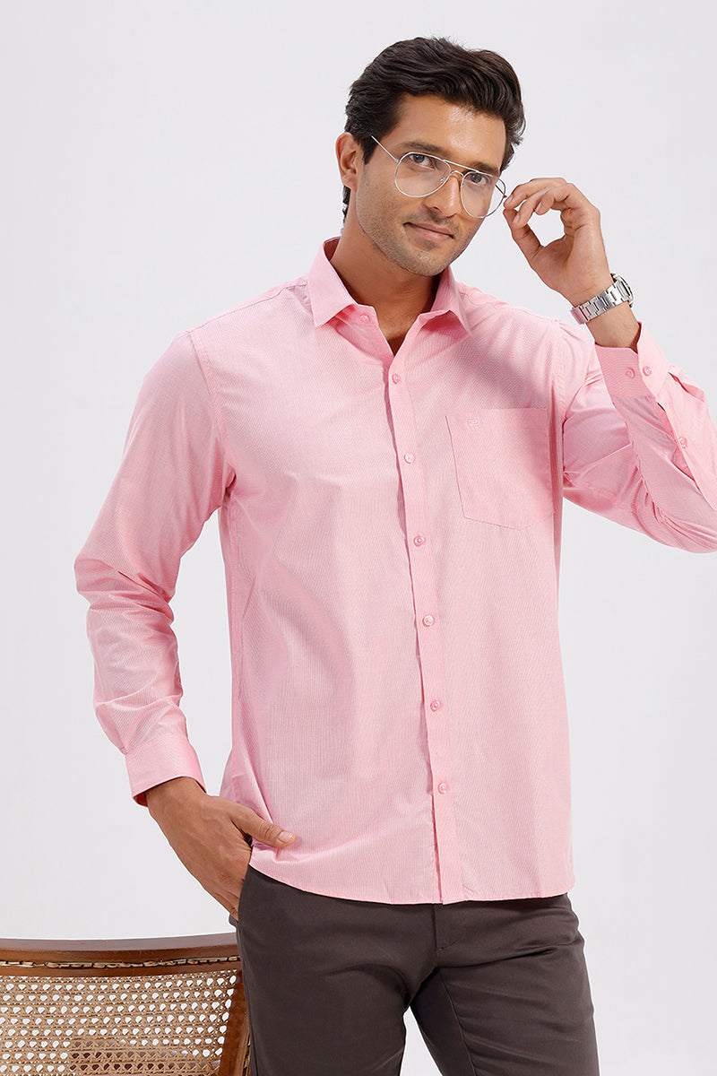 Men's Pink Office Shirt
