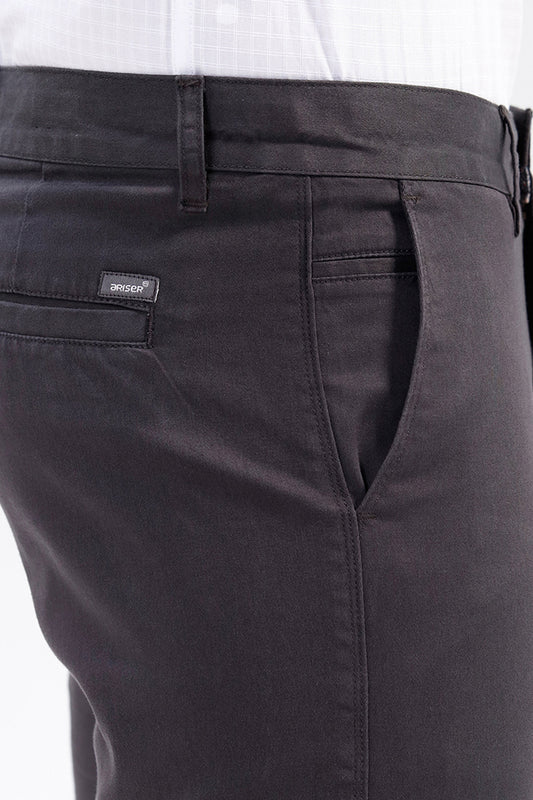 Basic Chino - Iron Gray Trouser For Men | Ariser