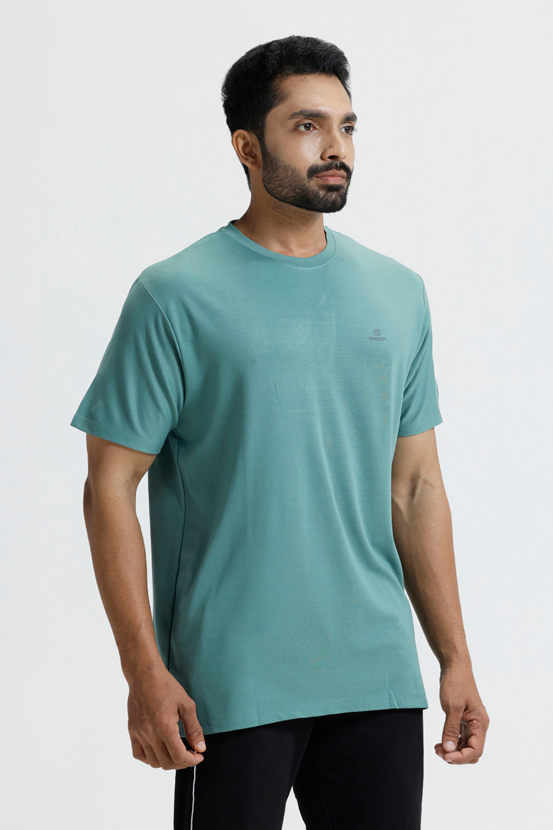 Ariser sea green solid T-shirt for men casual wear
