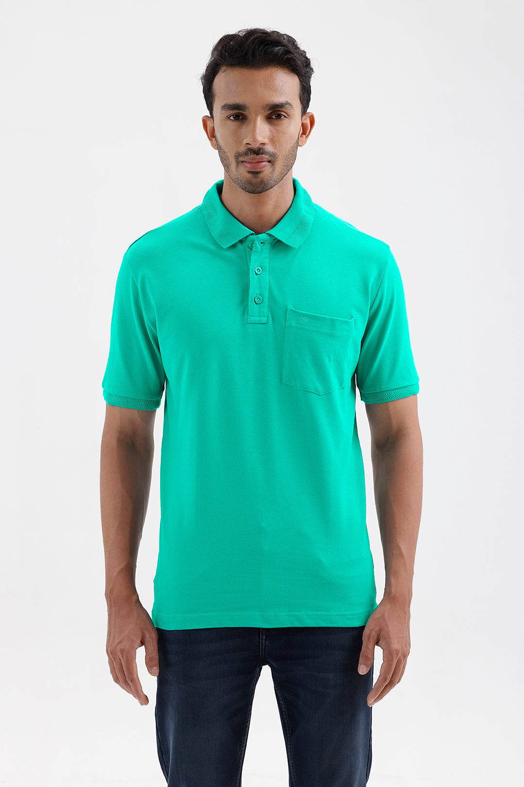 Lagoon Green Polo T-Shirt for Men