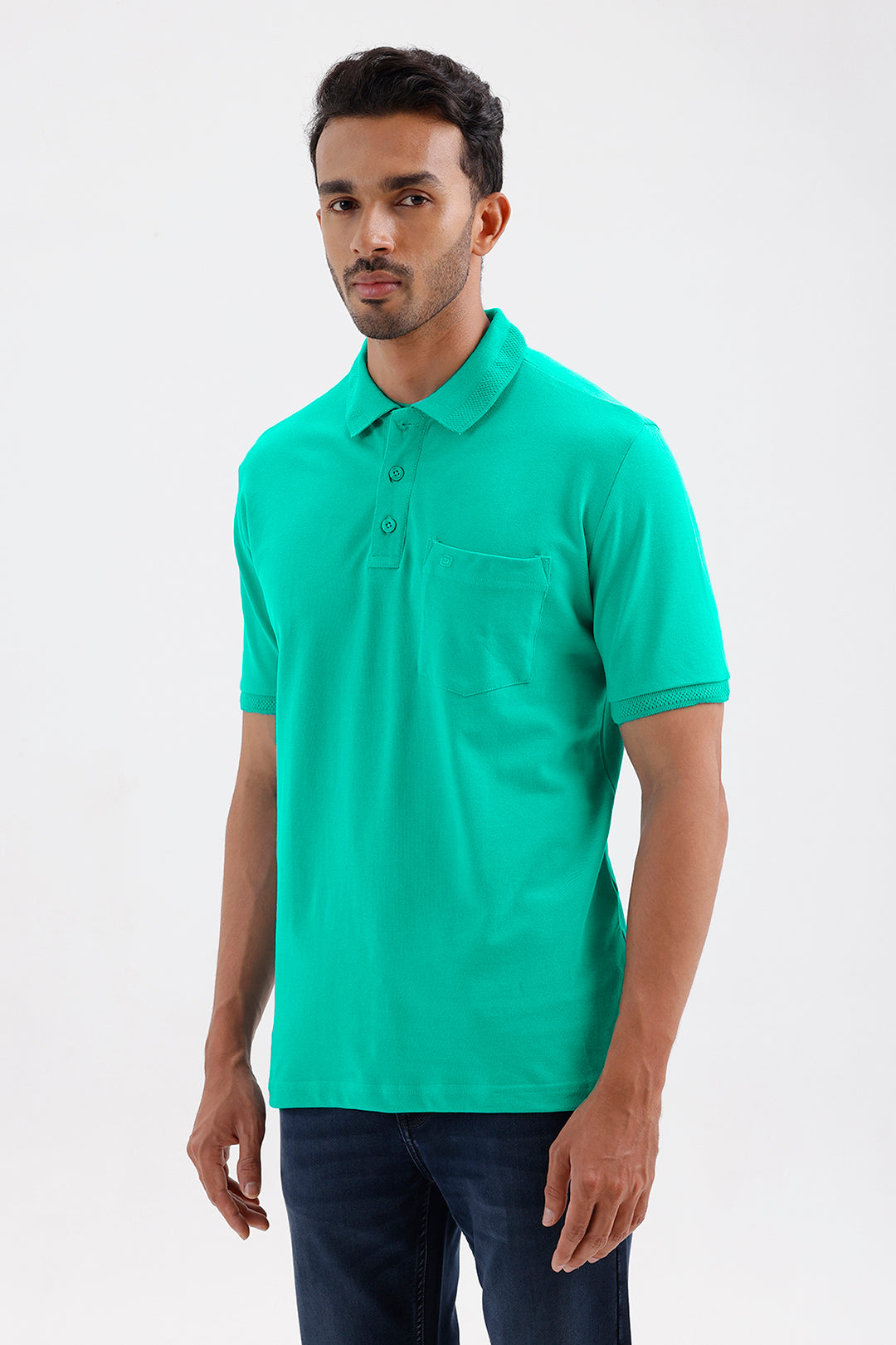 Solid Green Polo Shirt
