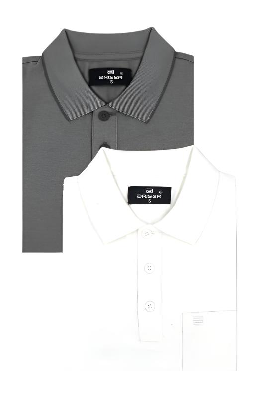 Golf Polo - Black Gray and White T-Shirts Pack Of 2 Combo For Men | Ariser