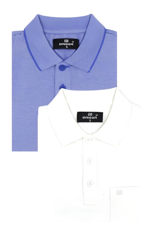 Golf Polo - Light Purple and White T-Shirts Pack Of 2 Combo For Men | Ariser