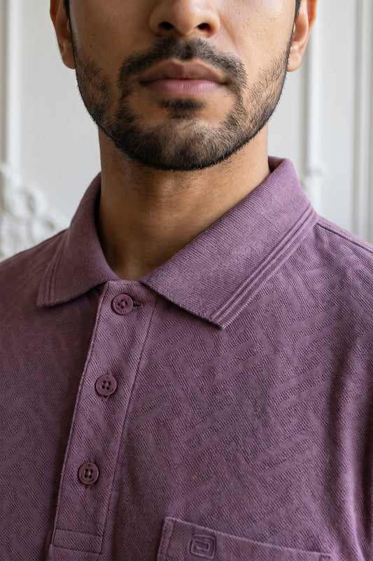 Clark Polo + Kansas - Mulberry Mist T-Shirt With Black Trouser Combo For Men | Ariser