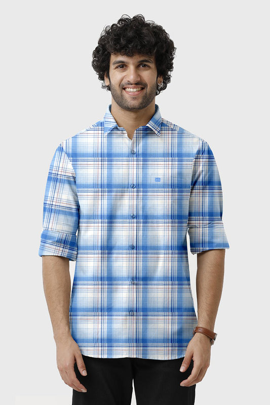 Stylish mens checked shirt