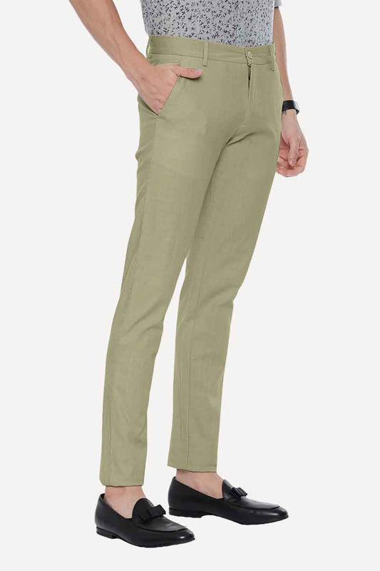 Kansas - Light Green Trouser For Men | Ariser