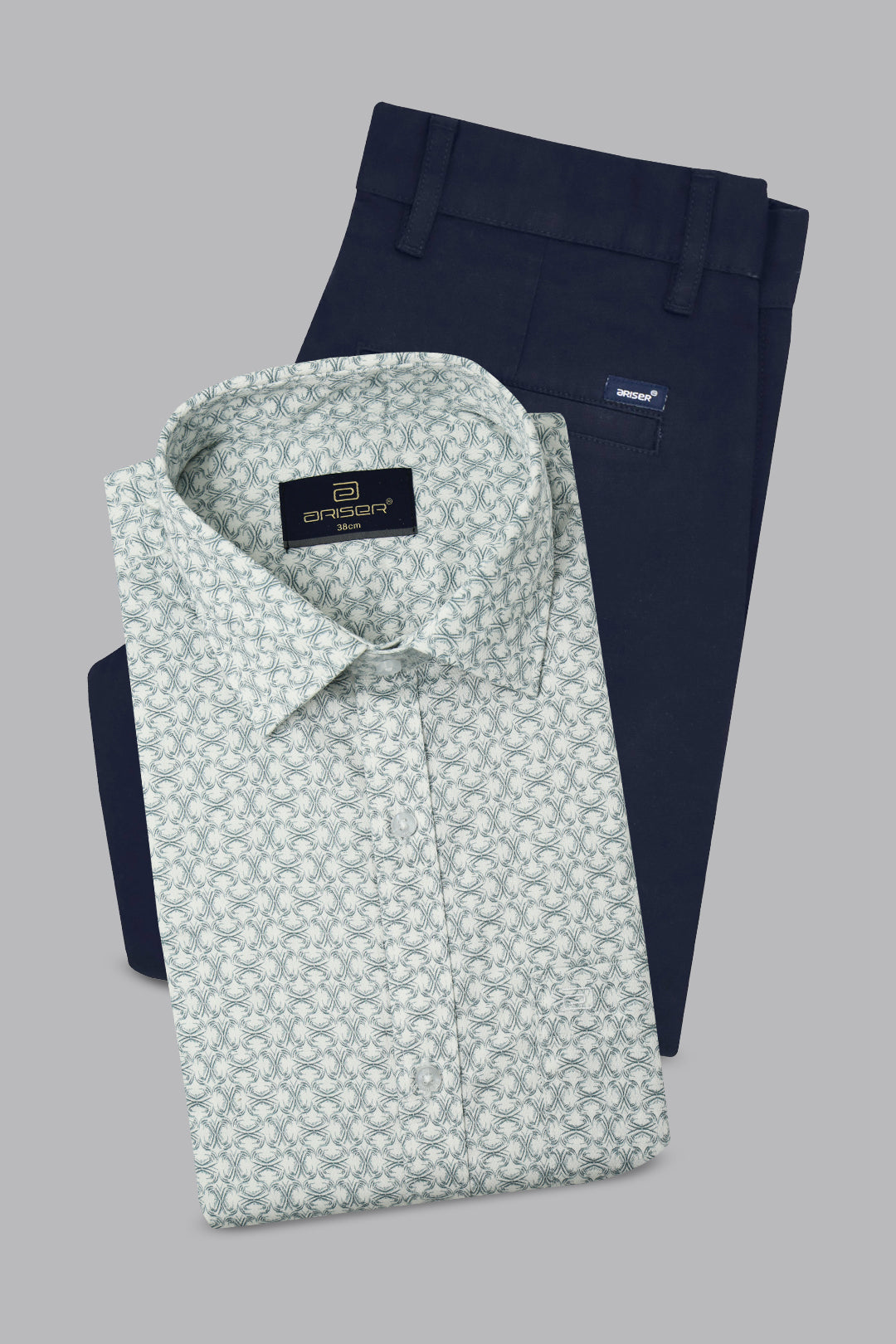 Sage Mint Printed Shirt Combo