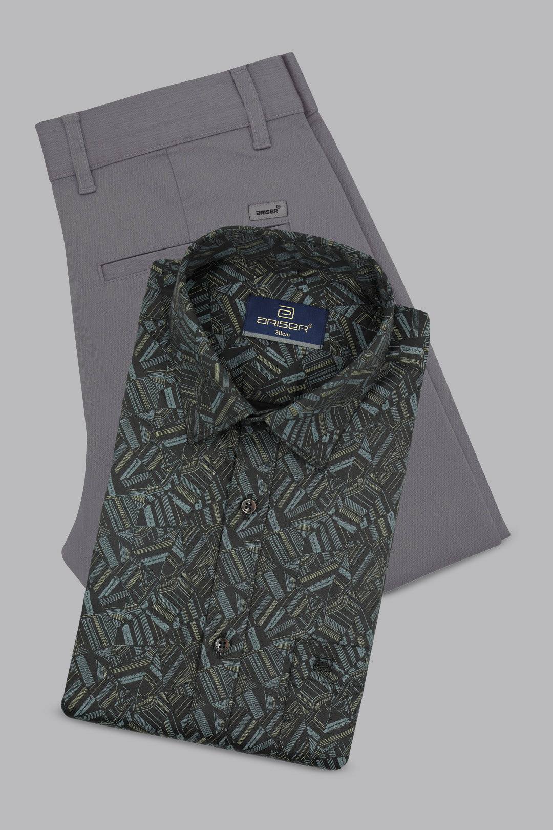 Gray trouser combo for men