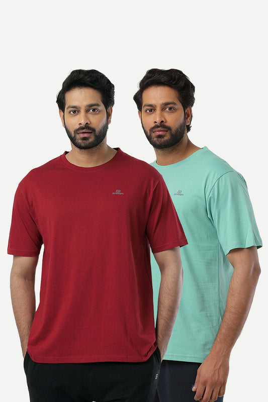 Summer New Cotton Red Solid T Shirt Men Causal O-neck Basic T-shirt Male High Quality Classical Thin Tops